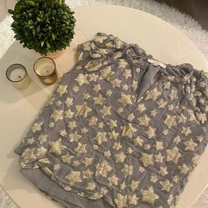 Ann Taylor Loft Glitter Star Blouse